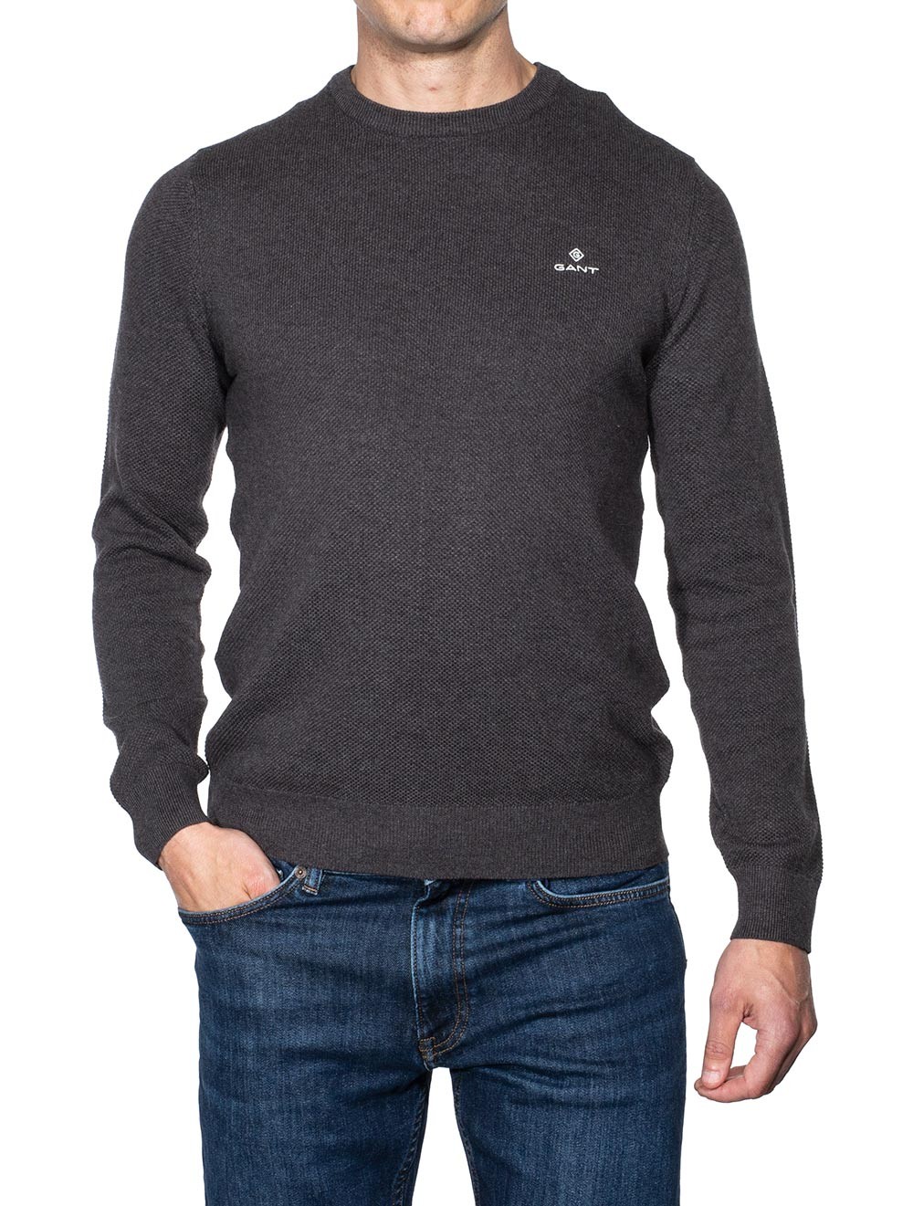 Cotton Pique sweater - Marine - Extra Large - E&M Stores